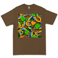 Cacao St. Patricks rainbow seamless Premium Tee - BundleAndBundleShop
