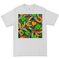 Dove Grey St. Patricks rainbow seamless Premium Tee - BundleAndBundleShop