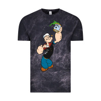 Cloud Black Popeye Spinach Retro Mens Funny Vintage Tee - artisFamous