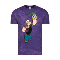 Cloud Purple Popeye Spinach Retro Mens Funny Vintage Tee - artisFamous
