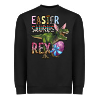 Black Easter Saurus Rex Heavyweight Sweatshirt - OliviaCreatesArt