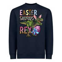 Navy Easter Saurus Rex Heavyweight Sweatshirt - OliviaCreatesArt