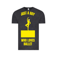 Vintage Black just a boy who loves ballet Vintage Tee - artisFamous