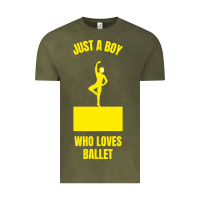 Vintage Olive just a boy who loves ballet Vintage Tee - artisFamous