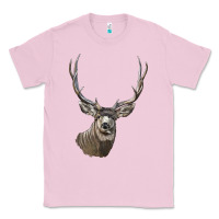 Bubblegum Pink Mule Buck Deer Head Classic Tee - LillyAllenDesigns