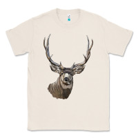 Natural Mule Buck Deer Head Classic Tee - LillyAllenDesigns