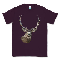 Plum Mule Buck Deer Head Classic Tee - LillyAllenDesigns