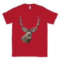 Red Mule Buck Deer Head Classic Tee - LillyAllenDesigns