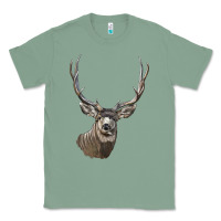 Sage Mule Buck Deer Head Classic Tee - LillyAllenDesigns