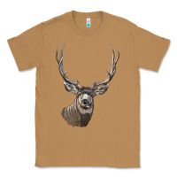 Toasted Coconut Mule Buck Deer Head Classic Tee - LillyAllenDesigns
