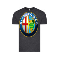 Vintage Black alfa racing big merch Vintage Tee - artisFamous