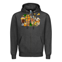 Honey Bee Coffee Cups Zipper Hoodie | Teevron