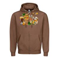 Chestnut Honey Bee Coffee Cups Zipper Hoodie - FaDigitalArtStudio