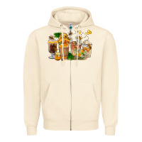 Sandshell Honey Bee Coffee Cups Zipper Hoodie - FaDigitalArtStudio