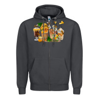 Smoke Honey Bee Coffee Cups Zipper Hoodie - FaDigitalArtStudio