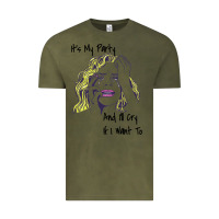 Vintage Olive It's My Party And I'll Cry If I Want To happy christmas Vintage Tee - artisFamous