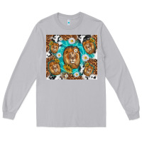 Moon Dust lion with leopard and cowhide pattern Long Sleeve Tee - TumblerDesignByShophia