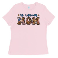 Bubblegum Pink All American Mom Ladies Tee - BundleAndBundleShop