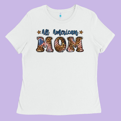 All American Mom Ladies Tee Designed By Bundleandbundleshop