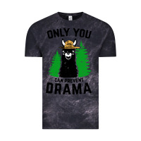 Cloud Black only you can prevent drama llama Vintage Tee - artisFamous