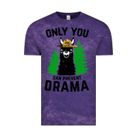 Cloud Purple only you can prevent drama llama Vintage Tee - artisFamous
