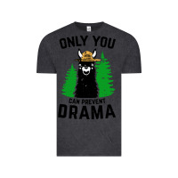 Vintage Black only you can prevent drama llama Vintage Tee - artisFamous