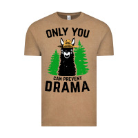 Vintage Coffee only you can prevent drama llama Vintage Tee - artisFamous
