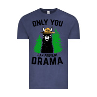 Vintage Denim only you can prevent drama llama Vintage Tee - artisFamous