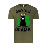 Vintage Olive only you can prevent drama llama Vintage Tee - artisFamous