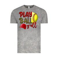 Cloud Rock Play ball y'all Softball Vintage Tee - NancyCooperArtShop