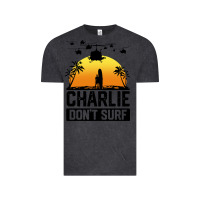 Vintage Black summer vacation charlie don't surf Vintage Tee - artisFamous