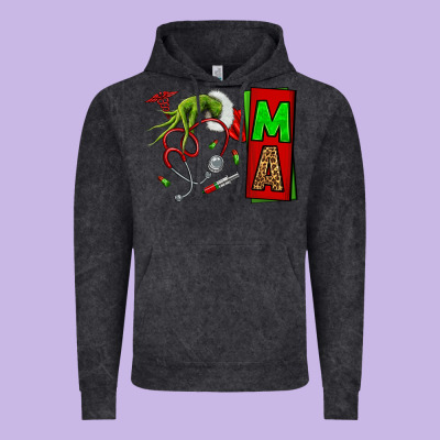 Christmas Character Nurse Vintage Hoodie Designed By Nancycooperartshop