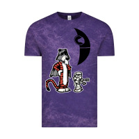 Cloud Purple hobbes and calvin Vintage Tee - artisFamous