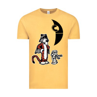 Vintage Mustard hobbes and calvin Vintage Tee - artisFamous