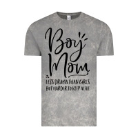 Boy Mom Less Drama Than Girls But Harder To Vintage Tee | Teevron