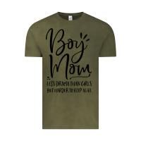 Vintage Olive boy mom less drama than girls but harder to Vintage Tee - artisFamous