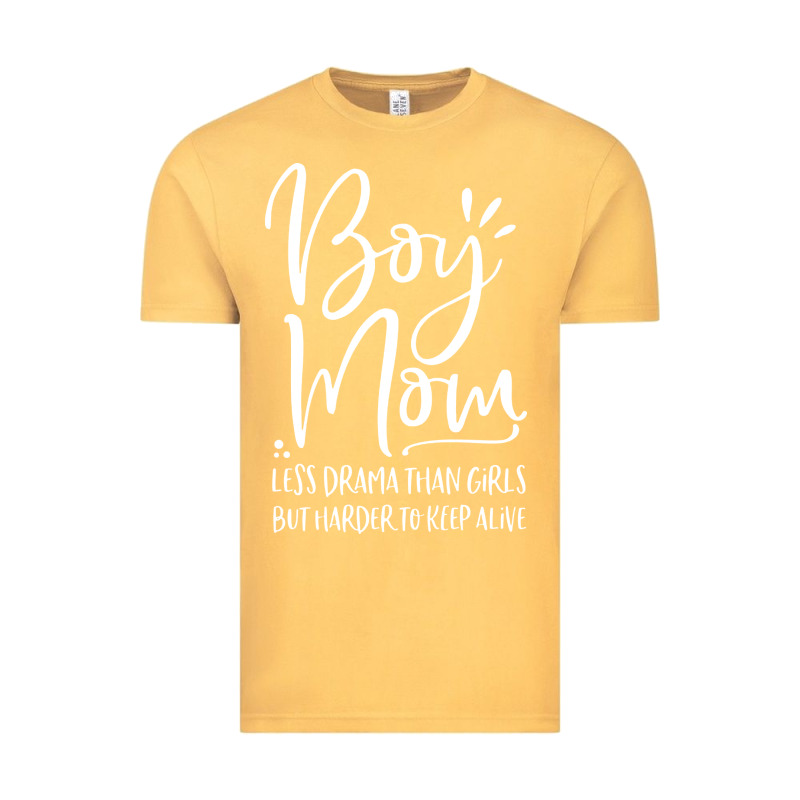 Boy Mom Less Drama Than Girls But Harder To Vintage Tee by artisFamous | Teevron