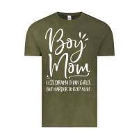 Vintage Olive boy mom less drama than girls but harder to Vintage Tee - artisFamous