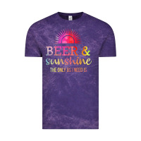 Cloud Purple the only bs i need is beer sunshine Vintage Tee - artisFamous