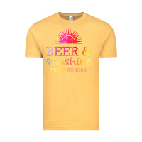 Vintage Mustard the only bs i need is beer sunshine Vintage Tee - artisFamous
