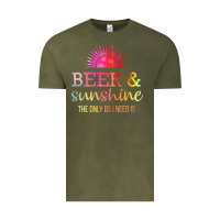 Vintage Olive the only bs i need is beer sunshine Vintage Tee - artisFamous