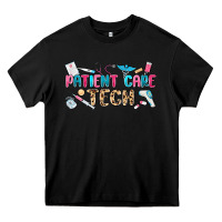 Black patient care tech Heavy Core Tee - MaliasSmallBusiness