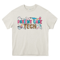 Cream patient care tech Heavy Core Tee - MaliasSmallBusiness