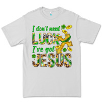 Dove Grey I Don't Need Luck I've Got Jesus St. Patricks Premium Tee - BundleAndBundleShop