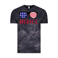 Cloud Black Merica Usa Flag Sunglasses 4th Of July Vintage Tee - artisFamous