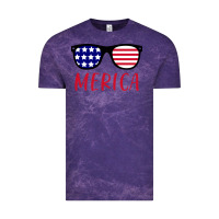Cloud Purple Merica Usa Flag Sunglasses 4th Of July Vintage Tee - artisFamous