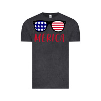 Vintage Black Merica Usa Flag Sunglasses 4th Of July Vintage Tee - artisFamous