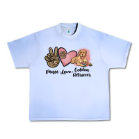 Grape Ice peace love golden retriever Urban Heavy Tee - JahusDesignShop