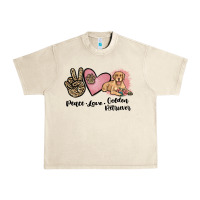 Sandshell peace love golden retriever Urban Heavy Tee - JahusDesignShop