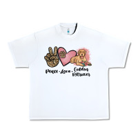 White peace love golden retriever Urban Heavy Tee - JahusDesignShop